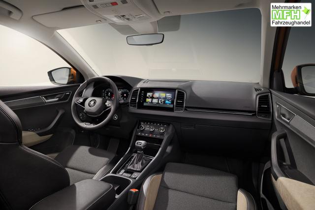 Skoda Karoq Sportline 2,0 TDI 2ZoKlima 18 Zoll Alu Navigation 5J Garantie 10 ViCo Matrix ACC el Heckklappe 2 x PDC Kamera 