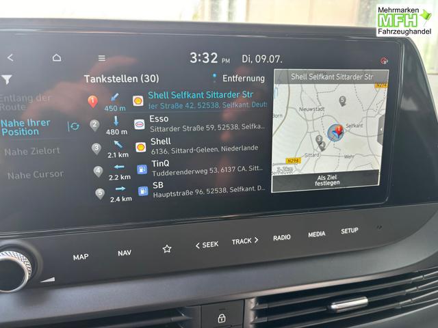 Hyundai i20 Comfort 1.2i 79PS, AURORA-GRAU METALLIC, 16" ALUFELGEN, 5 Jahre Garantie, NAVIGATION 10,25", Klima, Parksensoren hinten, R&uuml;ckfahrkamera, Alarm, Lederlenkrad, Tempomat, Armlehne vorne, Reserverad, 4x elektr. Fensterheber, Fernlicht-Assistent 