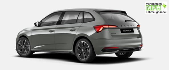 Skoda Scala Monte Carlo 1.0 TSI 115PS, Panoramadach, 17"Alu, Climatronic, MATRIX-LED, Kessy, Verl&auml;ngerte Heckscheibe, SunSet, Parksensoren vorn/hinten, R&uuml;ckfahrkamera, Tempomat, Winter-Paket, Sport-M-Lederlenkrad beheizt, Virtual Cockpit, Radio 8", SmartLink 