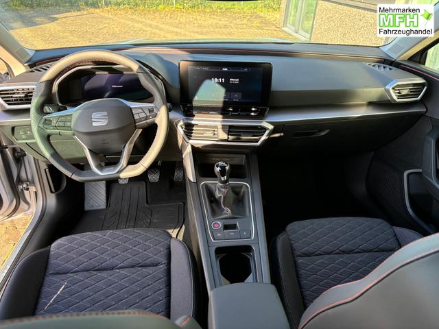 Seat Leon Style 1.5 eTSI Mild-Hybrid 150PS DSG/AUTOMATIK, 5 Jahre Garantie, 16" Alu, Climatronic, Parksensoren vorn/hinten, Media System PLUS 10,4"/Bluetooth, Tempomat, Full Digital Cockpit, LED-Scheinwerfer, M-Lederlenkrad, Reserverad, Verkehrszeichenerkennung 