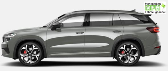 Skoda Kodiaq RS Angebot f. Menschen mit Behinderung 100%! 2.0 TSI 265PS DSG 4x4, Metallic/Stahl-Grau, 20"Alu, DCC, Beheizte Frontscheibe, Elektr. Heckklappe, Navi 13", CANTON, MATRIX-LED, HEAD-UP, Kessy, Alarm, Parksensoren, Panorama-Kamera, Sitzheizung vo/hi 