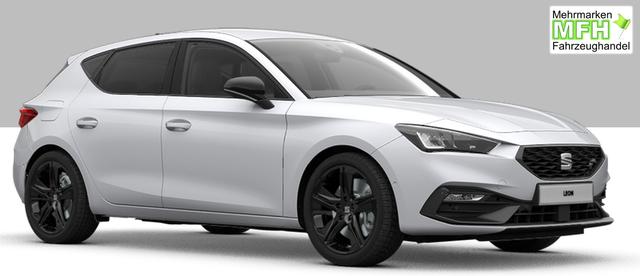 Seat Leon FR Black Edition 1.5 eTSI 150PS DSG, 5J GARANTIE, 18" Alu schwarz, Winterpaket, Alarm, 3-Zonen-Climatronic, Abgedunkelte Scheiben, Park Assistent, R&uuml;ckfahrkamera, Parksensoren vorn/hinten, Sportsitze, NAVIGATION 12,9", Adaptiver Tempomat, TOTER-WINKEL, MATRIX-LED-SCHEINW 