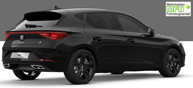 Seat Leon FR Black Edition 1.5 eTSI 150PS DSG, 5J GARANTIE, 18" Alu schwarz, Winterpaket, Alarm, 3-Zonen-Climatronic, Abgedunkelte Scheiben, Park Assistent, R&uuml;ckfahrkamera, Parksensoren vorn/hinten, Sportsitze, NAVIGATION 12,9", Adaptiver Tempomat, TOTER-WINKEL, MATRIX-LED-SCHEINW 