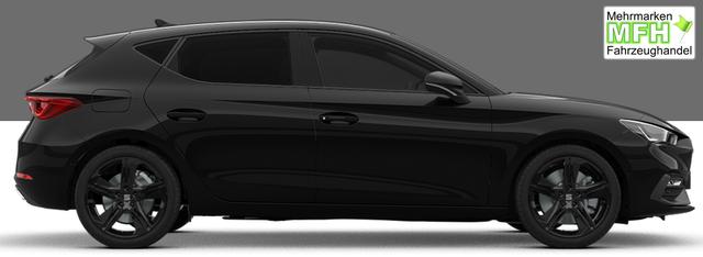 Seat Leon FR Black Edition 1.5 eTSI 150PS DSG, 5J GARANTIE, 18" Alu schwarz, Winterpaket, Alarm, 3-Zonen-Climatronic, Abgedunkelte Scheiben, Park Assistent, R&uuml;ckfahrkamera, Parksensoren vorn/hinten, Sportsitze, NAVIGATION 12,9", Adaptiver Tempomat, TOTER-WINKEL, MATRIX-LED-SCHEINW 