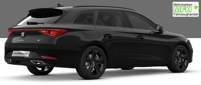 Seat Leon Sportstourer FR Black Edition 2.0 TDI 150PS DSG, 5J Garantie, 18" Alu schwarz Winterpaket, Alarm, 3-Zonen-Climatronic, Abgedunkelte Scheiben, Park Assistent, R&uuml;ckfahrkamera, Parksensoren vorn/hinten, Sportsitze, NAVIGATION 12,9", ACC, TOTER-WINKEL, MATRIX-LED-SCHEINWERFER 
