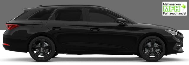 Seat Leon Sportstourer FR Black Edition 2.0 TDI 150PS DSG, 5J Garantie, 18" Alu schwarz Winterpaket, Alarm, 3-Zonen-Climatronic, Abgedunkelte Scheiben, Park Assistent, R&uuml;ckfahrkamera, Parksensoren vorn/hinten, Sportsitze, NAVIGATION 12,9", ACC, TOTER-WINKEL, MATRIX-LED-SCHEINWERFER 