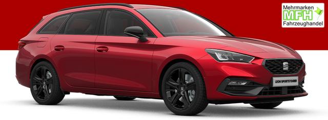 Seat Leon Sportstourer FR Black Edition 2.0 TDI 150PS DSG, 5J Garantie, 18" Alu schwarz Winterpaket, Alarm, 3-Zonen-Climatronic, Abgedunkelte Scheiben, Park Assistent, R&uuml;ckfahrkamera, Parksensoren vorn/hinten, Sportsitze, NAVIGATION 12,9", ACC, TOTER-WINKEL, MATRIX-LED-SCHEINWERFER 