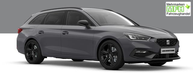 Seat Leon Sportstourer FR Black Edition 2.0 TDI 150PS DSG, 5J Garantie, 18" Alu schwarz Winterpaket, Alarm, 3-Zonen-Climatronic, Abgedunkelte Scheiben, Park Assistent, R&uuml;ckfahrkamera, Parksensoren vorn/hinten, Sportsitze, NAVIGATION 12,9", ACC, TOTER-WINKEL, MATRIX-LED-SCHEINWERFER 