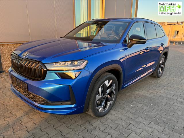 Skoda Kodiaq Sportline Angebot f. Menschen mit Behinderung 100%! 2.0 TSI 204PS 4x4 DSG, 19" Alu, NAVI 13", MATRIX-LED-Scheinwerfer, KESSY, Alarm, Parksensoren vorn/hinten, R&uuml;ckfahrkamera, Tempomat, Elektr. Heckklappe + Fahrersitz, Sitzheizung, 3-Zonen-Climatronic 