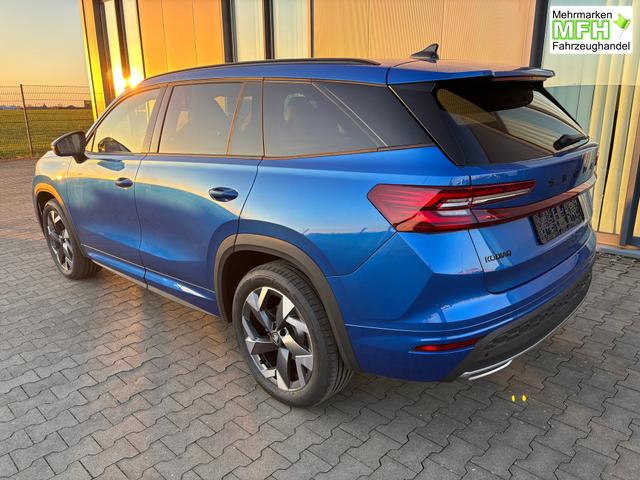 Skoda Kodiaq Sportline Angebot f. Menschen mit Behinderung 100%! 2.0 TSI 204PS 4x4 DSG, 19" Alu, NAVI 13", MATRIX-LED-Scheinwerfer, KESSY, Alarm, Parksensoren vorn/hinten, R&uuml;ckfahrkamera, Tempomat, Elektr. Heckklappe + Fahrersitz, Sitzheizung, 3-Zonen-Climatronic 