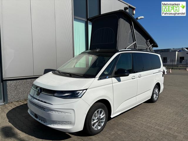 Volkswagen T7 California Beach 2.0 TSI 204PS DSG (AUTOMATIK), Aufstelldach, Klimaanlage, Parksensoren vorne und hinten, Digital Cockpit Pro, Radio Ready2Discover 10" + Wireless App-Connect, SIDE ASSIST, ACC, LED-Scheinwerfer, M-Lederlenkrad, Schiebetüren links rechts 