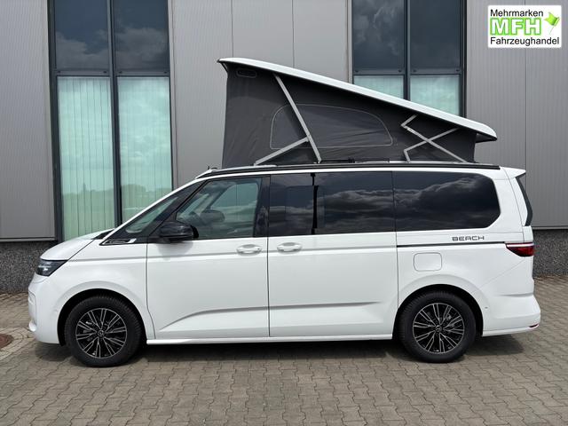Volkswagen T7 California Beach 1.5 eHYBRID (PLUG-IN-HYBRID) 4x4 Allrad (AUTOMATIK), 17" ALU, Aufstelldach, Parksensoren vorne/hinten, R&uuml;ckfahrkamera, Klimaanlage Climatic, M-Lederlenkrad, ACC Tempomat, Digital Cockpit Pro, Schiebet&uuml;re links/rechts mit Zuziehhilfe 