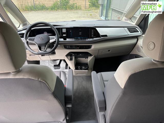 Volkswagen T7 California Beach Tour 2.0 TDI 150PS DSG, 5 Sitzer + 4 Schlafplätze, Drehsitze vorn, Privacy-Glas, Technikbox 230V, Aufstelldach, Klima, Parksensoren, Radio Ready2Discover App-Connect, M-Lederlenkrad, Schiebetüre links/rechts, Digital Cockpit, ACC/Tempomat, SIDE ASSIST 