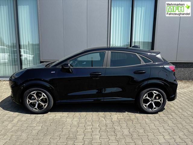 Ford Puma ST-Line 1.0 125PS AUTOMATIK, SCHWARZ-METALLIC, 5 Jahre Garantie, Winterpaket: Sitzheizung, Beheizte Frontscheibe, 17" Alufelgen, Klimaautomatik, NAVIGATION 12", Parksensoren hinten, R&uuml;ckfahrkamera, Voll-LED-Scheinwerfer, Tempomat 