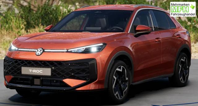 Volkswagen T-Roc LIFE 1.5 eTSI mild-hybrid 150PS DSG (AUTOMATIK), 16" Alufelgen, ACC Tempomat, Climatronic, R&uuml;ckfahrkamera, Parksensoren vorne/hinten, Radio 12,9" + Wireless App-Connect, Toter-Winkel-Warner, M-Lederlenkrad, Armlehne vorn, LED-Scheinwerfer, Dachreling 