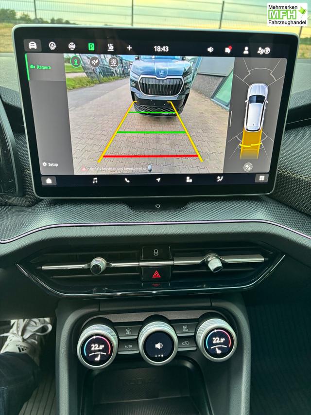 Skoda Kodiaq Selection 1.5 TSI mHEV 150PS DSG, 3J. Garantie, STANDHEIZUNG, 19" Alu, MATRIX-LED, NAVI 13", Alarm, Anh&auml;ngerkupplung, Elektr. Heckklappe, ACC, 3Z-Climatronic, KESSY, Sitzheizung, Parksensoren v/h, Kamera, Fahrersitz elektr/Memory, Lederlenkrad beheizt, Virtual Coc 