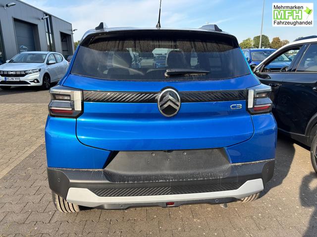 Citro&euml;n C3 NEUES MODELL "MAX" Turbo 100PS, Blau-Metallic, Winterpaket, 17" Alufelgen, Parksensoren hinten, R&uuml;ckfahrkamera, Klimautomatik, Privacy-Glas, Dachreling, Navigation, Head-up-Display, Au&szlig;enspiegel elektr. einstell-/beheiz-/anklappbar, ZV mit Fernbedienung 