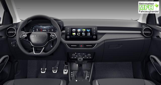 Skoda Fabia Dynamic 1.5 TSI 150PS DSG/AUTOMATIK, 5 JAHRE GARANTIE, 16" ALU schwarz, Sportfahrwerk, SunSet, Parksensoren vo/hi, Kamera, Kessy, Alarm, Toter-Winkel, Virtual Cockpit 10", LED-Scheinwerfer, M-Lederlenkrad beheizt, NSW Sitzheizung, Tempomat, Climatronic, Radio 8"+ 