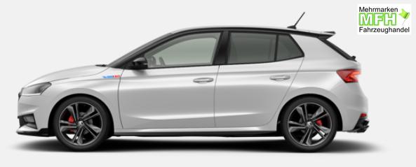 Skoda Fabia 130 1.5 TSI 177PS DSG/AUTOMATIK, 18" Alu, METALLIC/Dach Schwarz, Bi-LED-Scheinwerfer, Parksensoren vo/hi, R&uuml;ckfahrkamera, Kessy, Climatronic, SunSet, Sport-M-Lederlenkrad beheizt, Infotainment 8", Smart Link, NSW, Sitzheizung, Tempomat, Fu&szlig;matten 