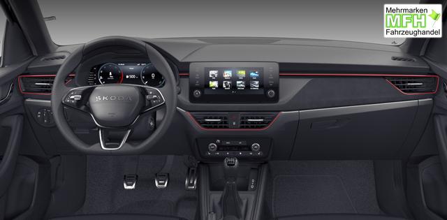 Skoda Scala Dynamic 1.0 TSI 115PS, 5 JAHRE GARANTIE, 17" Alu, Elektr. Heckklappe, Toter-Winkel, Kessy, Alarm, Climatronic, SunSet, Verl&auml;ngerte Heckscheibe, Sitzheizung, Parksensoren vorne/hinten, R&uuml;ckfahrkamera, Tempomat, Radio 8" + Wireless Smartlink, M-Lederlenkrad 