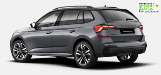 Skoda Kamiq Monte Carlo 1.0 TSI 115PS DSG, GRAU-MET/Dach schwarz, 18" ALU URSA, AHK-VORBEREITUNG, Panoramadach, Matrix-LED, Parksensoren v/h, Kamera, Tempomat, Virtual Cockpit, Kessy, Winter-Paket, Climatronic, Radio 8", SmartLink, NSW, Dachreling, Sport-M-Lederlenkrad beheizt 
