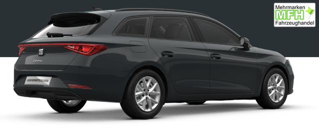 Seat Leon Sportstourer Style 1.5 TSI 115PS, Fjord-Blau, 5 Jahre Garantie, 16" ALU, MATRIX-LED, Privacy-Glas, Winter-Paket, 3-Zonen-Climatronic, ParkAssist, Parksensoren v/h, R&uuml;ckfahrkamera, Radio 10,4" + Full-Link, Tempomat, M-Lederlenkrad, variabler Ladeboden 