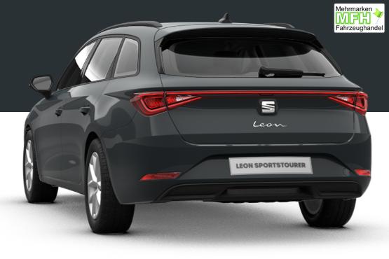 Seat Leon Sportstourer Style 1.5 TSI 115PS, Fjord-Blau, 5 Jahre Garantie, 16" ALU, MATRIX-LED, Privacy-Glas, Winter-Paket, 3-Zonen-Climatronic, ParkAssist, Parksensoren v/h, R&uuml;ckfahrkamera, Radio 10,4" + Full-Link, Tempomat, M-Lederlenkrad, variabler Ladeboden 