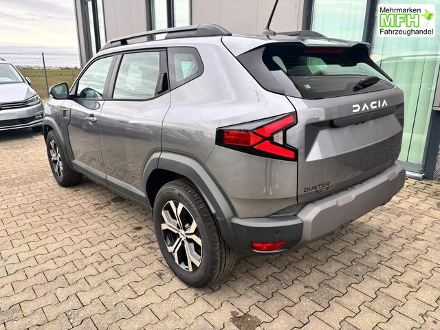 Dacia Duster Expression 1.6 HYBRID 140 AUTOMATIK (Benzin/Elektro), 17" Alufelgen "TERGAN", Klimaanlage, R&uuml;ckfahrkamera, Parksensoren hinten, LED-Scheinwerfer, Radio Media 10" + Smartphone-Spiegelung, Armlehne, Dachreling, Tempomat, Verkehrszeichenerkennung, Spurassistent 