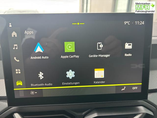 Dacia Duster Expression 1.6 HYBRID 140 AUTOMATIK (Benzin/Elektro), 17" Alufelgen "TERGAN", Klimaanlage, R&uuml;ckfahrkamera, Parksensoren hinten, LED-Scheinwerfer, Radio Media 10" + Smartphone-Spiegelung, Armlehne, Dachreling, Tempomat, Verkehrszeichenerkennung, Spurassistent 