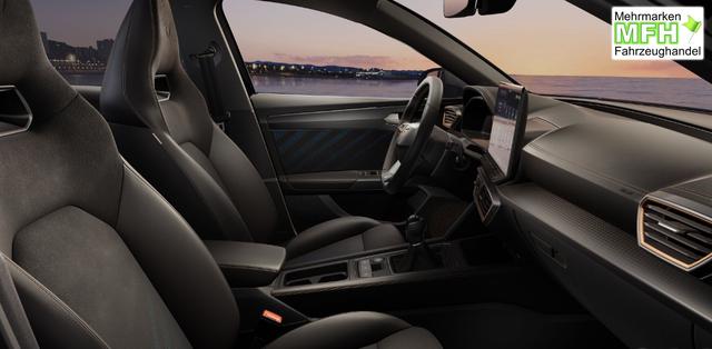 Cupra Leon Basis 1.5 TSI 150PS 6-Gang, 5 Jahre Garantie, SCHWARZ-METALLIC, AHK SCHWENKBAR, MATRIX-LED, EDGE-PAKET, DYNAMIC-DESIGN, 18" Alufelgen, Voll-LED-Scheinwerfer, 3Z-Climatronic, ACC/Tempomat, Digitales Cockpit, Full Link, Parksensoren v/h, Privacy-Glas 