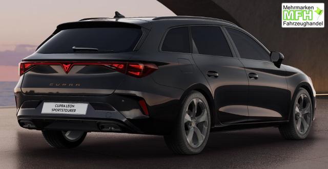 Cupra Leon Sportstourer Basis 1.5 TSI 150PS 6-Gang, 5J Garantie, SCHWARZ-METALLIC, MATRIX-LED, AHK SCHWENKBAR, EDGE-PAKET, DYNAMIC-DESIGN, Elektr. Heckklappe, Dachreling, 18" Alu, Voll-LED-Scheinwerfer, 3Z-Climatronic, ACC/Tempomat, Full Link, Parksensoren v/h, Privacy-Glas 