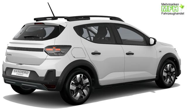 Dacia Sandero Stepway Essential 1.2 Eco-G 120 LPG-GASANLAGE/Benzin, NEUES MODELL, 3 Jahre Garantie, KLIMAANLAGE, Dachreling, Parksensoren hinten, Tempomat, Multimedia-System Media Control, Regen-/Licht-Sensor, Zentralverriegelung mit Fernbedienung, Elektr. Fensterheber vorne 