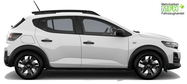 Dacia Sandero Stepway Essential 1.2 Eco-G 120 LPG-GASANLAGE/Benzin, NEUES MODELL, 3 Jahre Garantie, KLIMAANLAGE, Dachreling, Parksensoren hinten, Tempomat, Multimedia-System Media Control, Regen-/Licht-Sensor, Zentralverriegelung mit Fernbedienung, Elektr. Fensterheber vorne 