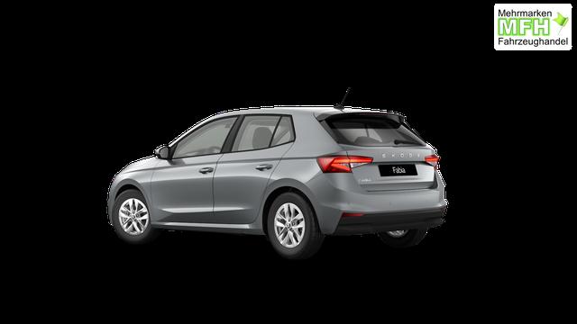 Skoda Fabia Extra Plus 1.0 TSI 116PS, 5 Jahre Garantie, SMOKEY-SILBER METALLIC, CLIMATRONIC, BEHEIZTE FRONTSCHEIBE, SITZHEIZUNG, M-Lederlenkrad BEHEIZT, 15" ALU, Parksensoren hinten, R&uuml;ckfahrkamera, Infotainment 8", Virtual Cockpit, Tempomat, NSW, Wireless SmartLink 