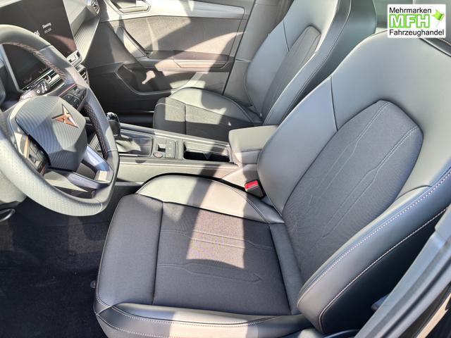 Cupra Leon Basis 1.5 TSI 150PS 6-Gang, 5 Jahre Garantie, SCHWARZ-METALLIC, EDGE-PAKET, WINTER-PAKET, 18" Alufelgen, Voll-LED-Scheinwerfer, 3Z-Climatronic, ACC/Tempomat, Digitales Cockpit, Full Link, Parksensoren v/h, Privacy-Glas, Multifunktions-Lederlenkrad 
