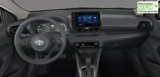 Toyota Yaris "Active / EU-Business" LIEFERUNG KOSTENLOS! 1.5 Hybrid 115PS CVT/AUTOMATIK, 3J. Garantie, 15" Alufelgen, Klimaautomatik, Sitzheizung, Lederlenkrad beheizt, R&uuml;ckfahrkamera, ACC, Radio 9" + Smartphone-Integration, Armlehne, ZV mit Fernbedienung 