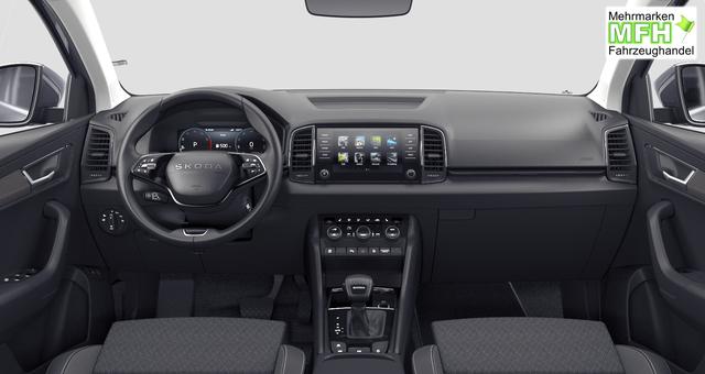 Skoda Karoq Selection 1.5 TSI 150PS DSG/AUTOMATIK, 5J GARANTIE, GRAU-METALLIC, AHK SCHWENKBAR, LADEBODEN VAR, NAVI, ACC, PDC V/H + KAMERA, ELEKTR. HECKKLAPPE, KESSY, CHROM-PAKET, Virtual Cockpit, Telefonbox, 16" ALU, Climatronic, Sitzheizung, Lederlenkrad beheizt, Privacy-Glas 