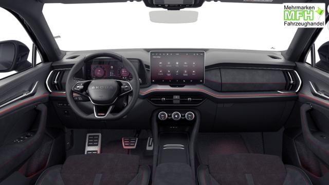 Skoda Kodiaq RS PLUS 2.0 TSI 265PS 4x4 DSG, 3J Garantie, 20" Alu, DCC-FAHRWERK, CANTON, BEHEI. FRONTSCHEIBE, ANH&Auml;NGERKUPPLUNG, MATRIX-LED, EL. HECKKLAPPE, NAVI 13", KESSY+ALARM, Elektr. Sitze + Sitzheizung v/h, SPORT-Lenkrad beheizt, 3Z-Climatronic, ACC, PDC, Kamera, SunSet 