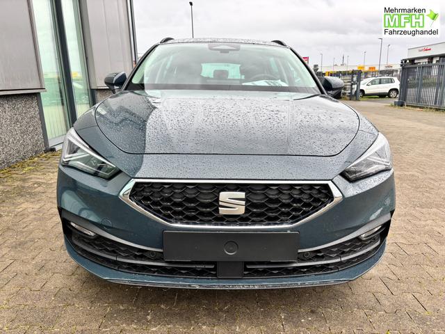 Seat Leon Sportstourer Style 1.5 TSI 115PS, Fjord-Blau, 5 Jahre Garantie, 16" ALU, MATRIX-LED, Privacy-Glas, Winter-Paket, 3-Zonen-Climatronic, ParkAssist, Parksensoren v/h, R&uuml;ckfahrkamera, Radio 10,4" + Full-Link, Tempomat, M-Lederlenkrad, variabler Ladeboden 