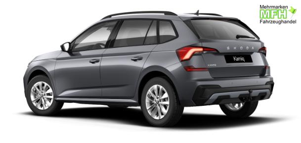 Skoda Kamiq Extra 1.0 TSI 116PS, 5 J Garantie, METALLIC, ANH&Auml;NGERKUPPLUNG, 16" Alu, Climatronic, Radio 8" + SmartLink, Parksensoren hinten, R&uuml;ckfahrkamera, Sitzheizung, SunSet, Tempomat, Armlehne, NSW, LED-Scheinwerfer, Dachreling, Virtual Cockpit, Reserverad 