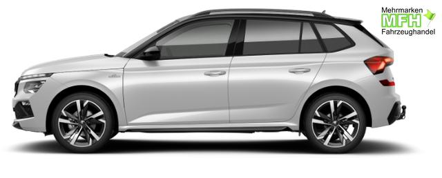 Skoda Kamiq Monte Carlo 1.5 TSI 150PS DSG, 5J GARANTIE, WEISS-MET/Dach schwarz, 18" ALU, AHK SCHWENKBAR, Panoramadach, Matrix-LED, Parksensoren v/h, Kamera, Tempomat, Virtual Cockpit (8"!!), Kessy, Winter-Paket, Climatronic, Radio 8", SmartLink, NSW, Sport-M-Lederlenkrad beheizt 