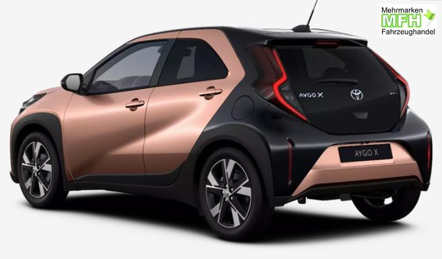 Toyota Aygo X Pulse 1.5 Hybrid 115PS CVT/AUTOMATIK, 3 Jahre Garantie, 17" Alufelgen, Cinnamon-Metallic/Dach schwarz, Privacy-Glas, Sitzheizung, R&uuml;ckfahrkamera, Klimaautomatik, Audiosystem 9" + Smartphone-Integration, Lederlenkrad, ACC, ZV mit Fernbedienung, LED-Scheinwerfer 