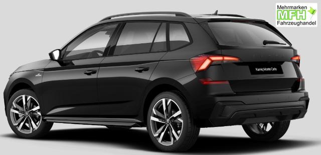 Skoda Kamiq Monte Carlo 1.5 TSI 150PS DSG, 5J GARANTIE, 18"ALU, METALLIC, ELE. HECKKLAPPE, ANH&Auml;NGERKUPPLUNG, BEH. FRONTSCHEIBE, MATRIX-LED, PANORAMADACH, Sitzheizung, Lenkradhzg, Ladeboden, ACC, SIDE Assist, Virtual Cockpit 10", Parksensoren, Kamera, KESSY, Privacy, Climatronic 