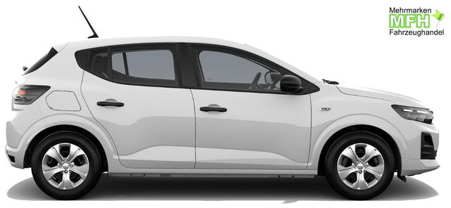Dacia Sandero Essential 1.0 SCe65, Arktis-Wei&szlig;, KLIMAANLAGE, PARKSENSOREN HINTEN, Tempomat, Multimediasystem Media Control, Zentralverriegelung mit Fernbedienung 