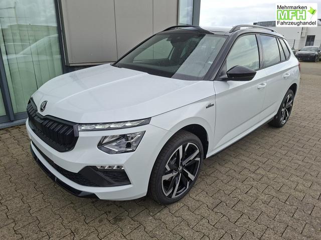 Skoda Kamiq Monte Carlo 1.5 TSI 150PS DSG, 5J GARANTIE, WEISS-MET/Dach schwarz, 18" ALU, AHK SCHWENKBAR, Panoramadach, Matrix-LED, Parksensoren v/h, Kamera, Tempomat, Virtual Cockpit (8"!!), Kessy, Winter-Paket, Climatronic, Radio 8", SmartLink, NSW, Sport-M-Lederlenkrad beheizt 