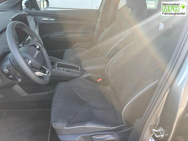 Skoda Elroq Selection 19" Alufelgen, 2-Zonen-Climatronic, Sitzheizung, Parksensoren vorn/hinten, R&uuml;ckfahrkamera, SunSet, Infotainment 13" + NAVIGATION, Beheizbares M-Lederlenkrad, Alarm, Dachreling 