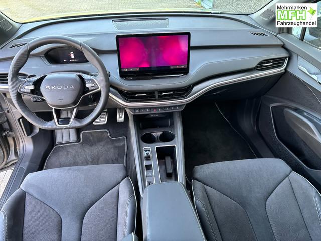 Skoda Elroq Selection 19" Alufelgen, 2-Zonen-Climatronic, Sitzheizung, Parksensoren vorn/hinten, R&uuml;ckfahrkamera, SunSet, Infotainment 13" + NAVIGATION, Beheizbares M-Lederlenkrad, Alarm, Dachreling 