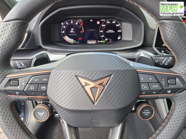 Cupra Leon Sportstourer Basis 1.5 eTSI 150PS DSG (AUTOMATIK), GRAU-MET, ANH&Auml;NGERKUPPLUNG, ELEKTR. HECKKLAPPE, KESSY, ALARM, R&Uuml;CKFAHRKAMERA, 18" Alu, Sitzheizung, M-Lederlenkrad beheizt, Parksensoren vorne und hinten, Adaptiver Tempomat, 3-Zonen-Climatronic, Radio 12,9" + Full Link 