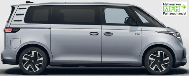 Volkswagen ID. BUZZ GTX 7-SITZPL&Auml;TZE, IQ LIGHT, Elektr. Vordersitze/Memory/Massage, 20" Alufelgen, 2Z-Climatronic, Sitzheizung vorn, M-Lederlenkrad beheizt, Parksensoren vo/hi, Infotainment 12,9"+App-Connect, ACC, Privacy-Glas 