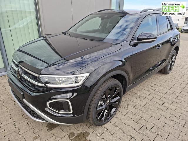 Volkswagen T-Roc Style Modell 2025, 1.5 TSI 150PS DSG, Schwarz-Met, Elektr. Heckklappe, ACC, Virtual Cockpit, Climatronic, ParkAssist, Parksensoren v/h, R&uuml;ckfahrkamera, Sitzheizung, Privacy-Glas, M-Lederlenkrad beheizt, 19" ALU "Misano" schwarz, IQ LIGHT MATRIX, Keyless 